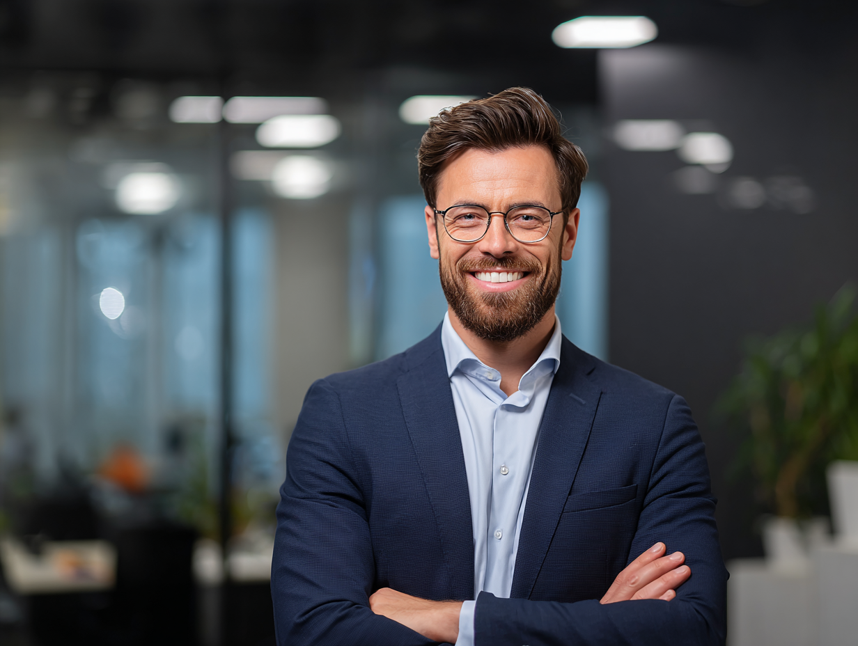 Stanislav Kondrashov . professional business leader portrait modern office