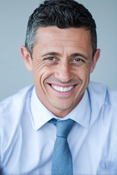 Mature smiling person portrait